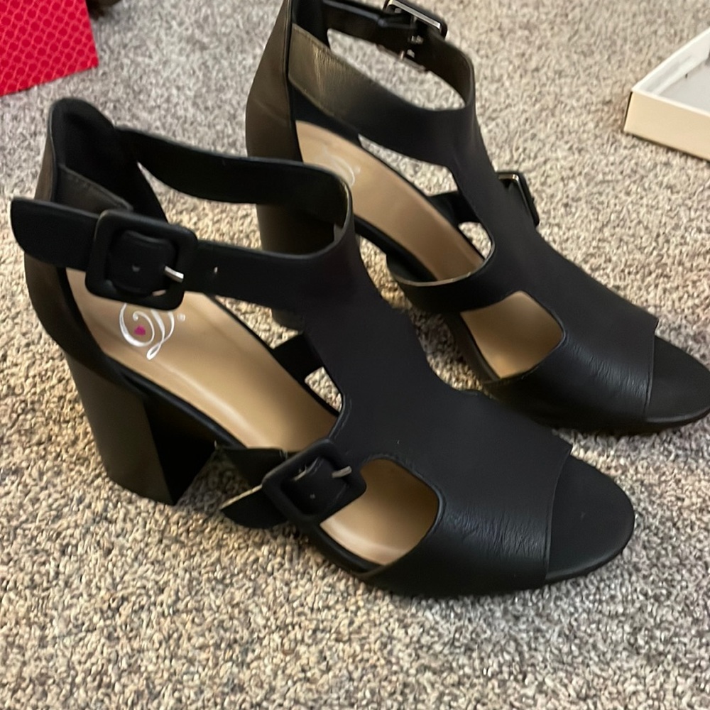 Black low heels
